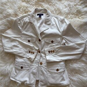 Chaps Casual White Blazer Tailored Fit
